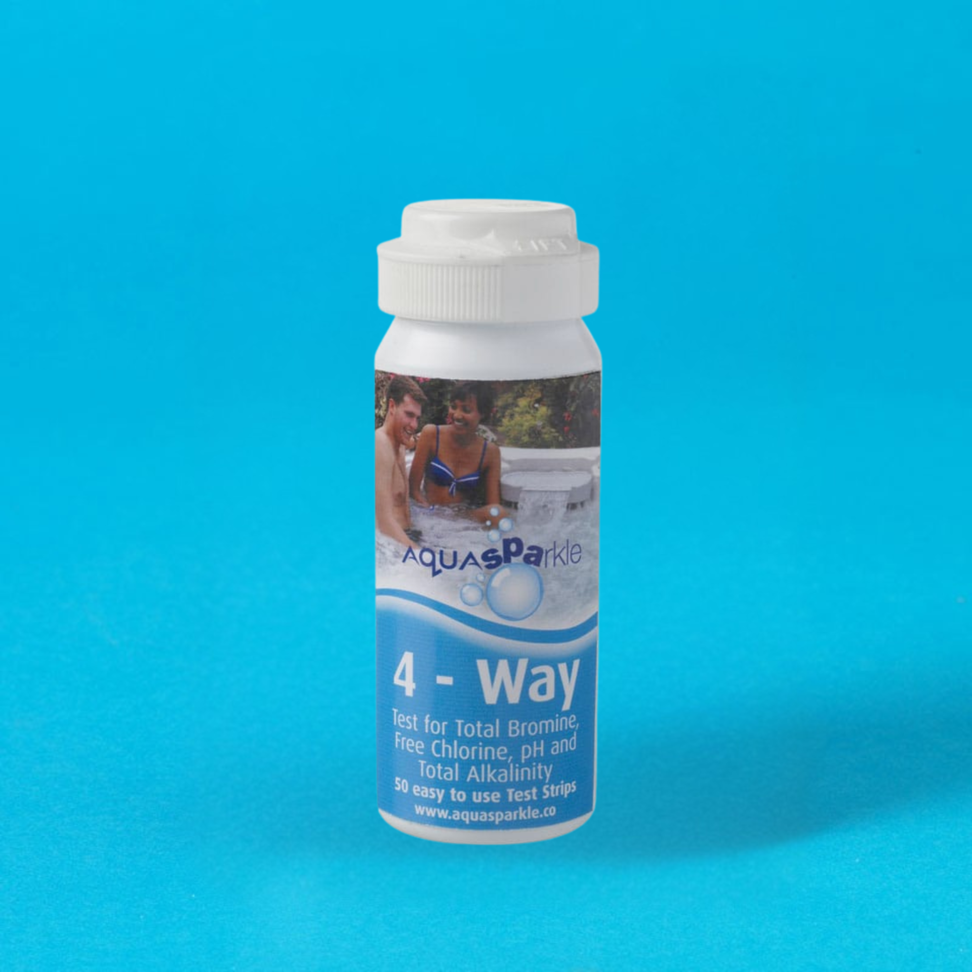 Water Test Strips for Total Bromine, Free Chlorine, pH and Total Alkalinity (50 pack)