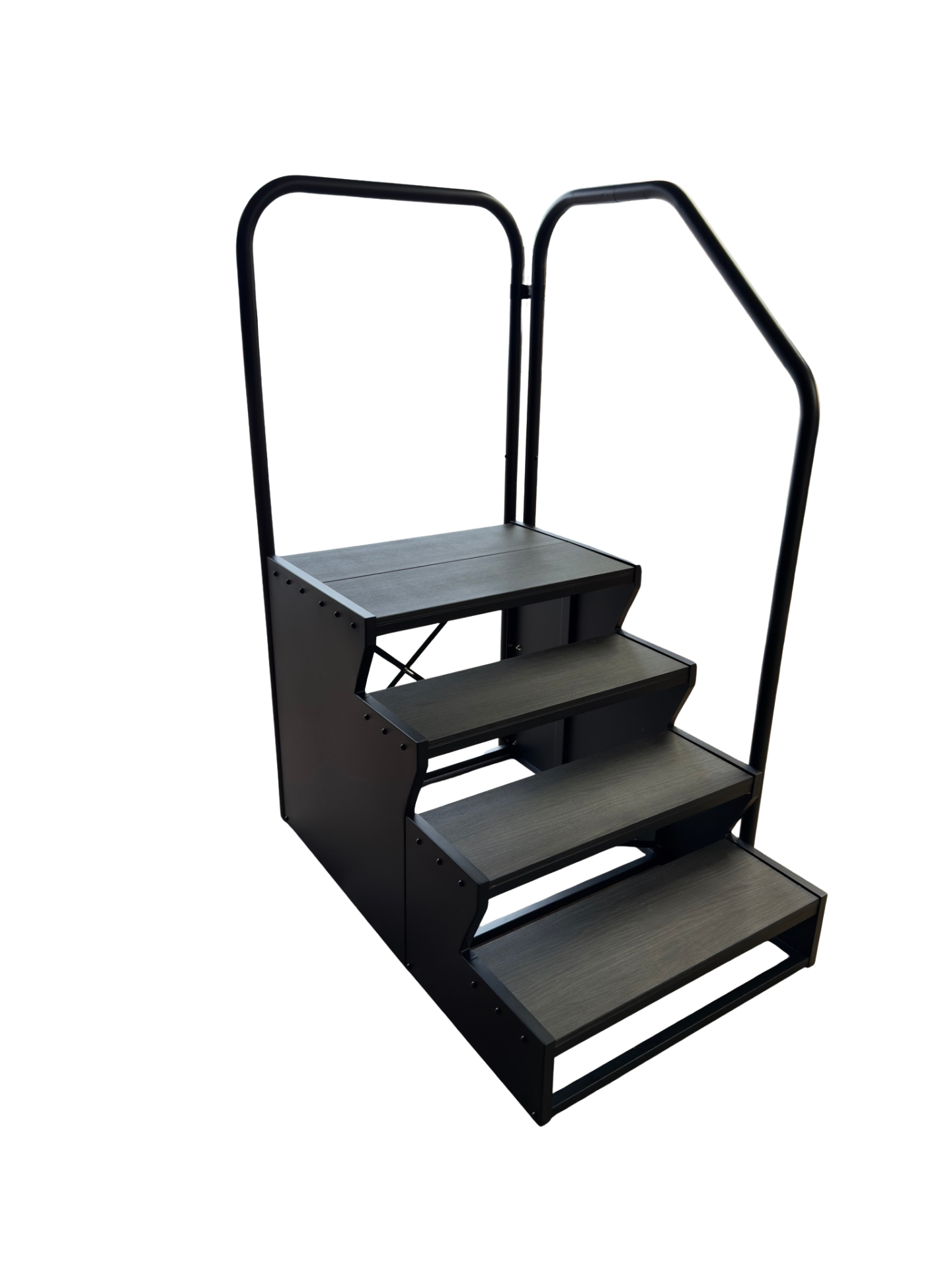4 Tier Swim Spa Steps with Handle – Dark Grey